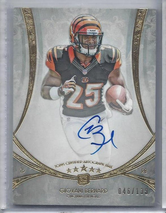 GIOVANI BERNARD 2013 TOPPS 5 FIVE STAR BENGALS ON CARD AUTO RC #D 46/130