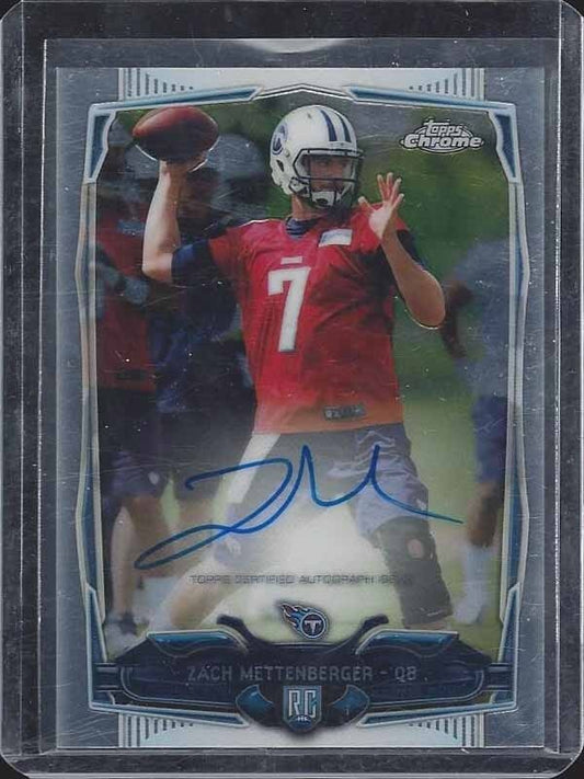 ZACH METTENBERGER 2014 TOPPS CHROME ON CARD ROOKIE AUTO RC #206