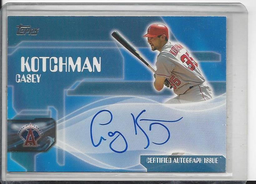 CASEY KOTCHMAN 2004 TOPPS ANGELS ON CARD AUTO