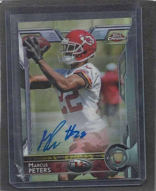 MARCUS PETERS 2015 TOPPS CHROME ON CARD ROOKIE AUTO RC #124