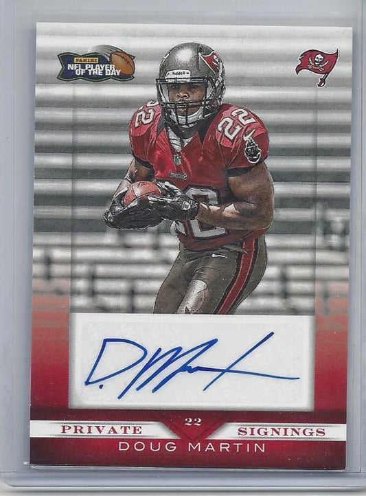 DOUG MARTIN 2012 PANINI PLAYER OF THE DAY PRIVATE SIGNINGS SUPER RARE AUTO RC