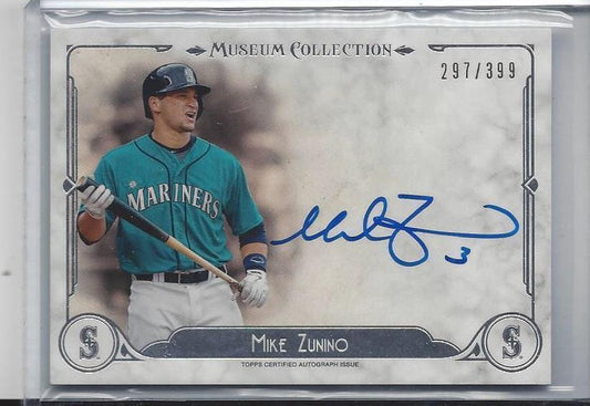 MIKE ZUNINO 2014 TOPPS MUSEUM MARINERS ON CARD AUTO #D 297/399