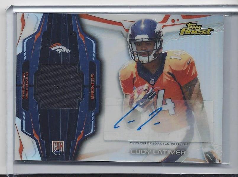CODY LATIMER 2014 TOPPS FINEST RPA REFRACTOR ROOKIE PATCH AUTO RC