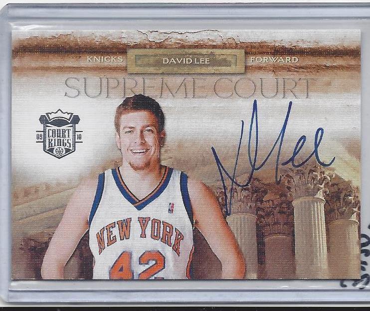 DAVID LEE 2009-10 COURT KINGS SUPREME COURT ON CARD AUTO #D 5/49