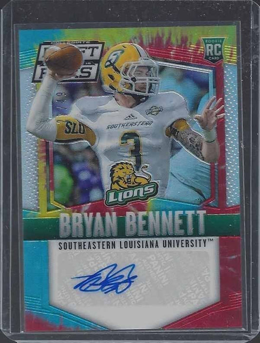 BRYAN BENNETT 2015 PANINI PRIZM DRAFT PICKS TIE DYE PRIZMS ROOKIE AUTO RC #D /49