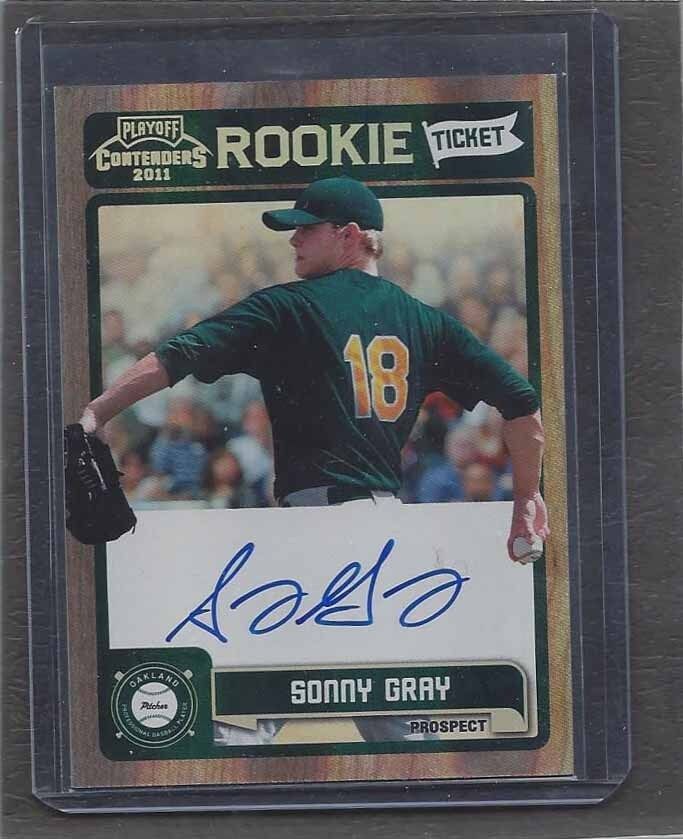 SONNY GRAY 2011 PLAYOFF CONTENDERS ROOKIE TICKET ON CARD AUTO RC #16