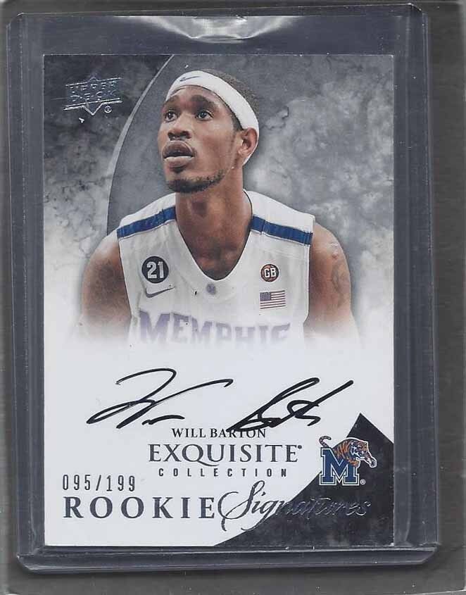 WILL BARTON 2012-13 UD EXQUISITE TRUE ROOKIE ON CARD AUTO RC #D /199