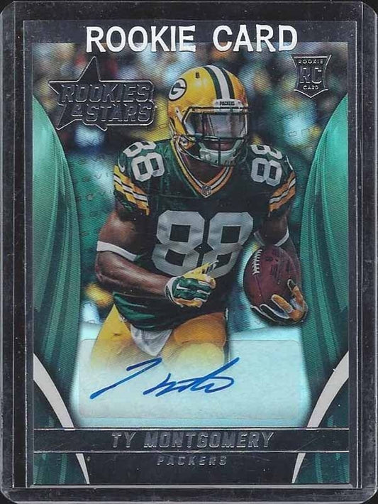 TY MONTGOMERY 2015 PANINI ROOKIES & STARS GREEN BAY PACKERS AUTO RC