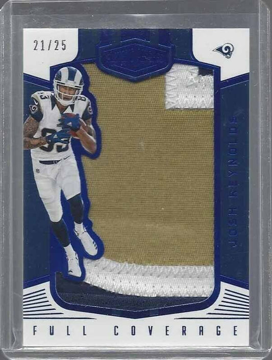 JOSH REYNOLDS 2017 PLATES & PATCHES FULL COVERAGE BLUE JUMBO PATCH RC #D 21/25
