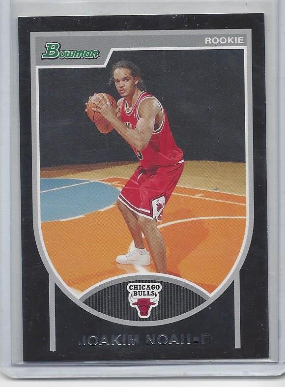 JOAKIM NOAH 2007-08 BOWMAN BLACK BORDER BULLS RC #D 1055/2999