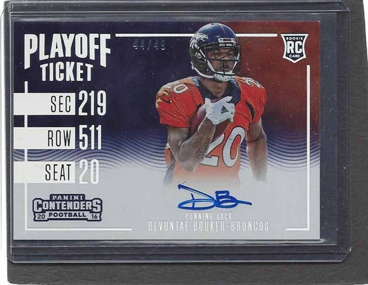 DEVONTAE BOOKER 2016 CONTENDERS PLAYOFF TICKET SP VARIATION AUTO RC #D 44/49