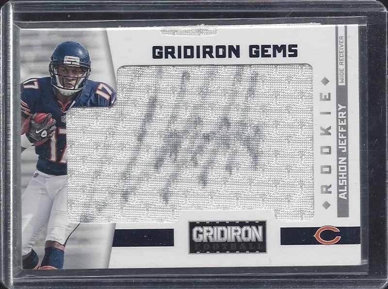 ALSHON JEFFERY 2012 GRIDIRON HIDDEN GEMS PULLOUT JERSEY ON CARD AUTO RC #D /202