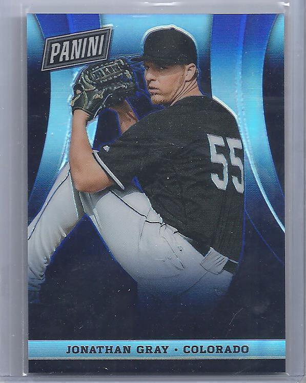 JONATHAN GRAY 2014 PANINI NATIONAL VIP GOLD PACKS BLUE REFRACTOR #D 10/25