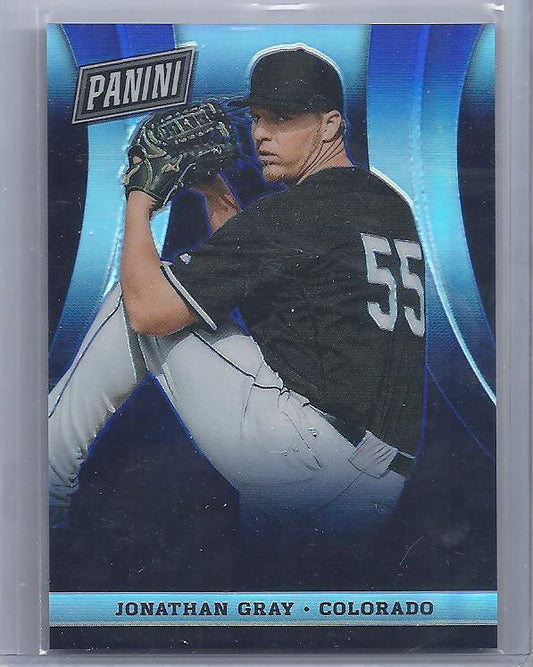 JONATHAN GRAY 2014 PANINI NATIONAL VIP GOLD PACKS BLUE REFRACTOR #D 10/25