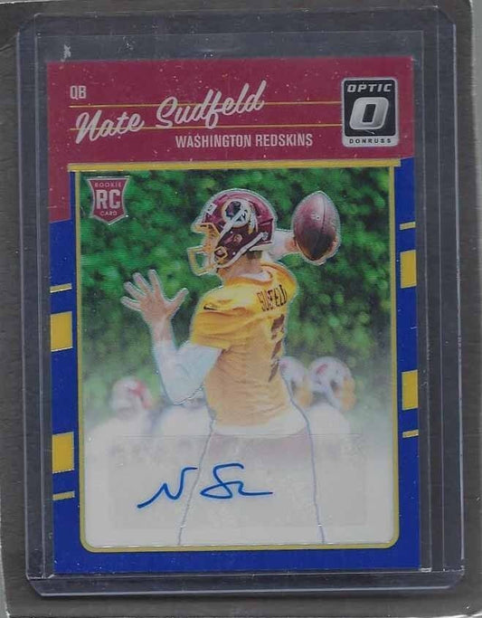 NATE SUDFELD 2016 DONRUSS OPTIC BLUE HOLO ROOKIE AUTO RC #D 31/75