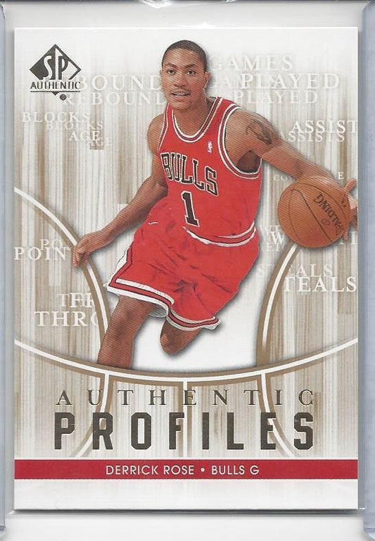 DERRICK ROSE 2008-09 SP AUTHENTIC PROFILES BULLS RC #46