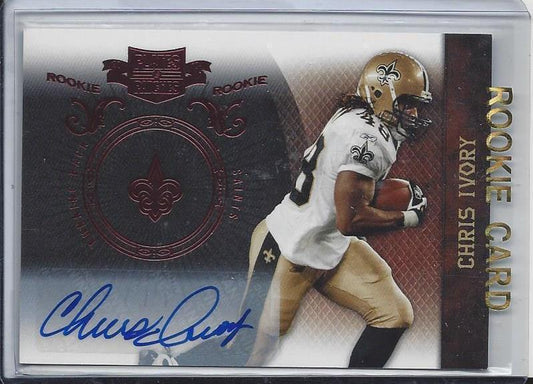 CHRIS IVORY 2010 PLATES & PATCHES RED ROOKIE AUTO RC #D /249