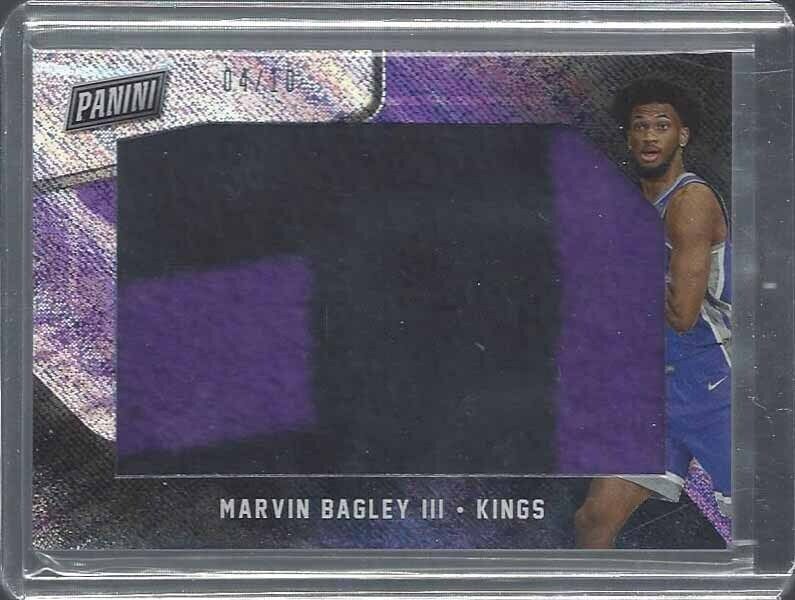 MARVIN BAGLEY III 2018 PANINI BLACK FRIDAY SHIMMER JUMBO TOWEL PATCH RC #D 4/10