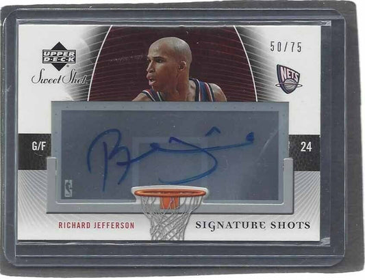 RICHARD JEFFERSON 2005-06 SWEET SHOT SIGNATURE SHOTS ON CARD AUTO #D 50/75