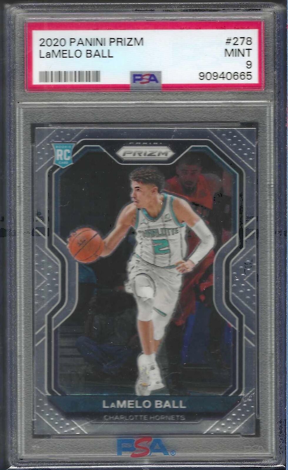 LAMELO BALL 2020 PANINI PRIZM ROOKIE RC #278 PSA 9 MINT