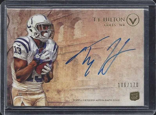 T.Y. HILTON 2012 TOPPS VALOR COLTS ON CARD ROOKIE AUTO RC #D /170
