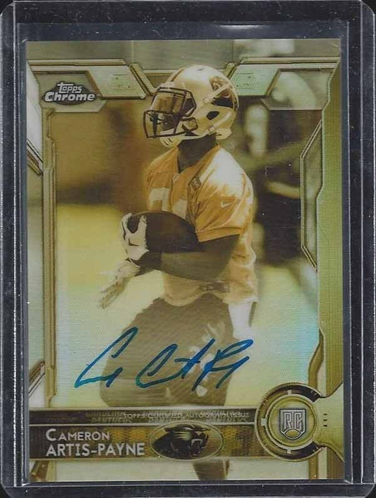 CAMERON ARTIS PAYNE 2015 TOPPS CHROME GOLD SEPIA REFRACTOR AUTO RC #D 100/100