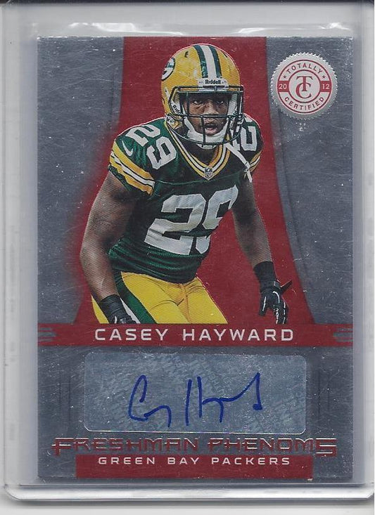 CASEY HAYWARD 2012 TOTALLY CERTIFIED RED PACKERS AUTO RC #D /290