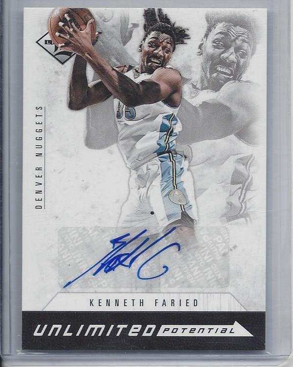 KENNETH FARIED 2012-13 LIMITED UNLIMITED POTENTIAL NUGGETS AUTO RC #D 191/199