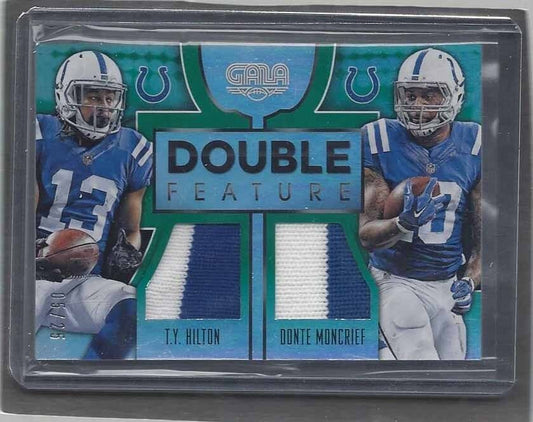 T.Y. HILTON DONTE MONCRIEF 2016 GALA DOUBLE FEATURE GREEN DUAL PATCH #D 5/25