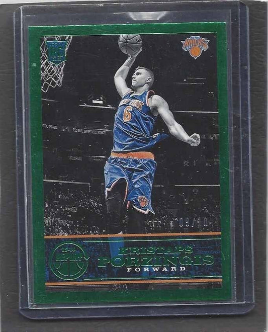KRISTAPS PORZINGIS 2015-16 PANINI REPLAY GREEN ROOKIE RC #D 9/10