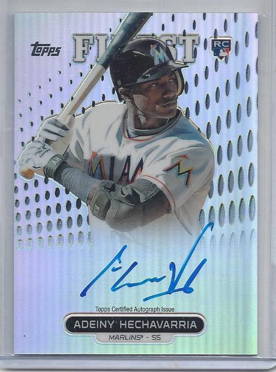 ADEINY HECHAVARRIA 2013 TOPPS FINEST REFRACTOR ON CARD AUTO