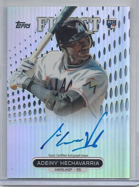 ADEINY HECHAVARRIA 2013 TOPPS FINEST REFRACTOR ON CARD AUTO