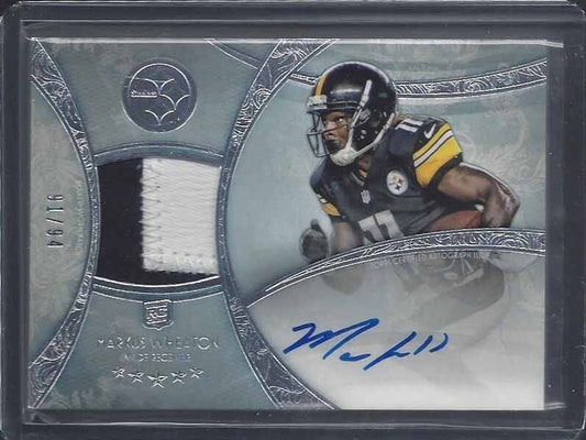 MARKUS WHEATON 2013 TOPPS FIVE STAR RPA STEELERS 2 COLOR PATCH AUTO RC #D 91/94