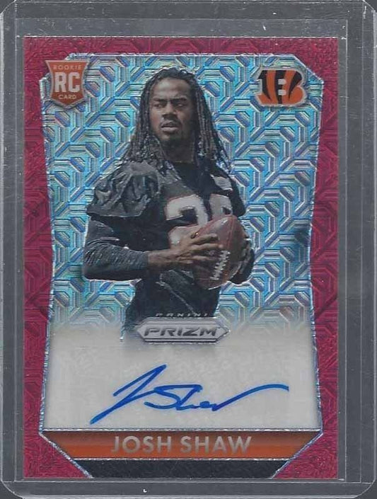 JOSH SHAW 2015 PANINI PRIZM RED MOJO PRIZMS BENGALS ROOKIE AUTO RC #D 51/99