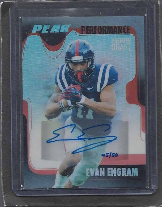 EVAN ENGRAM 2017 SAGE HIT PEAK PERFORMANCE PREMIER DRAFT AUTO RC #D 45/50