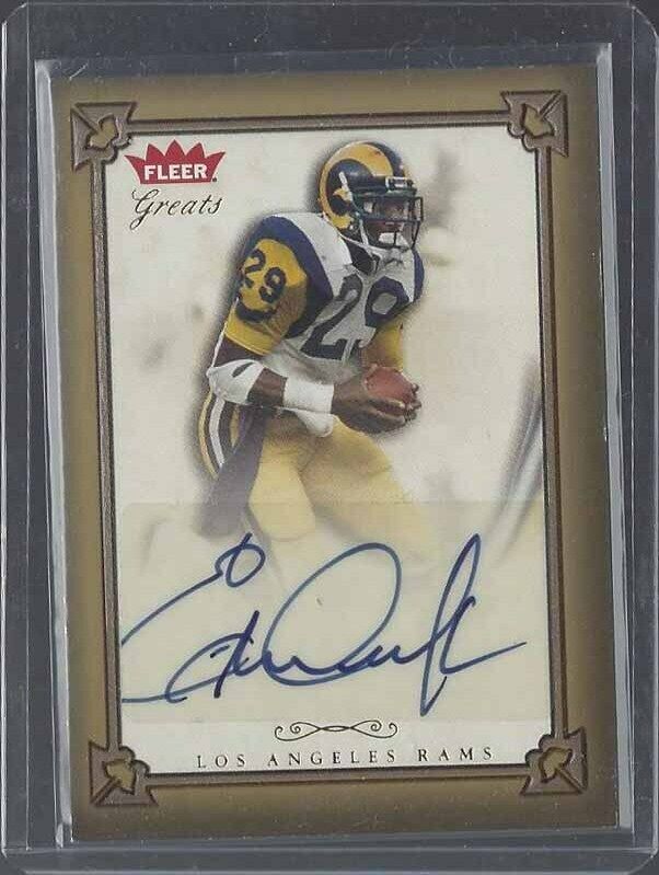 ERIC DICKERSON 2004 FLEER GREATS OF THE GAME RAMS RARE AUTO
