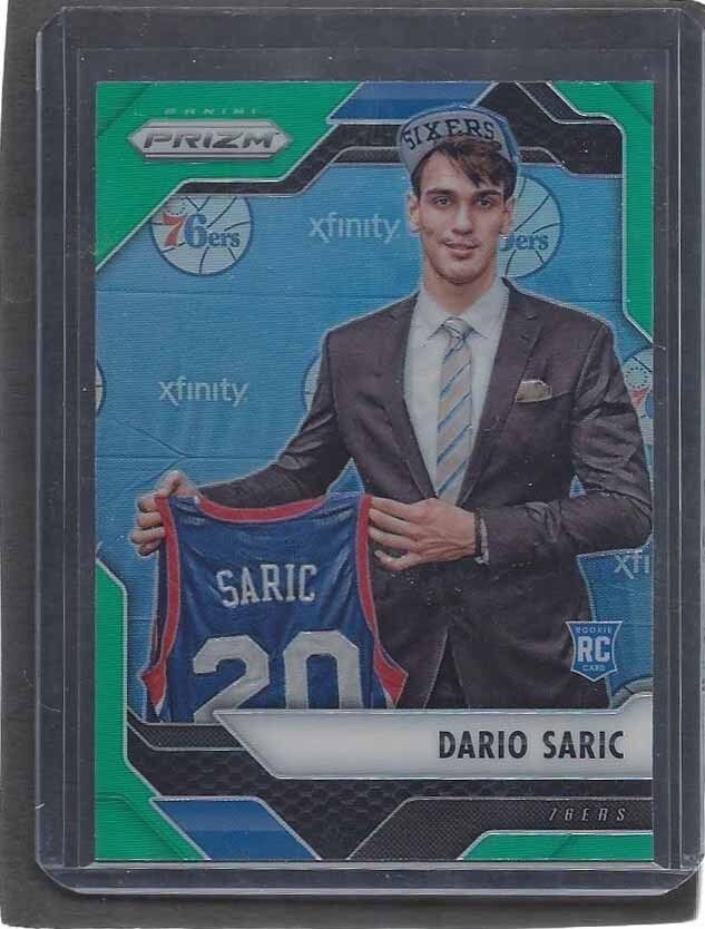 DARIO SARIC 2015-16 PANINI PRIZM GREEN PRIZMS RARE SIXERS SP ROOKIE RC #2