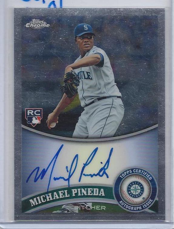 MICHAEL PINEDA 2011 TOPPS CHROME ON CARD AUTO RC #174