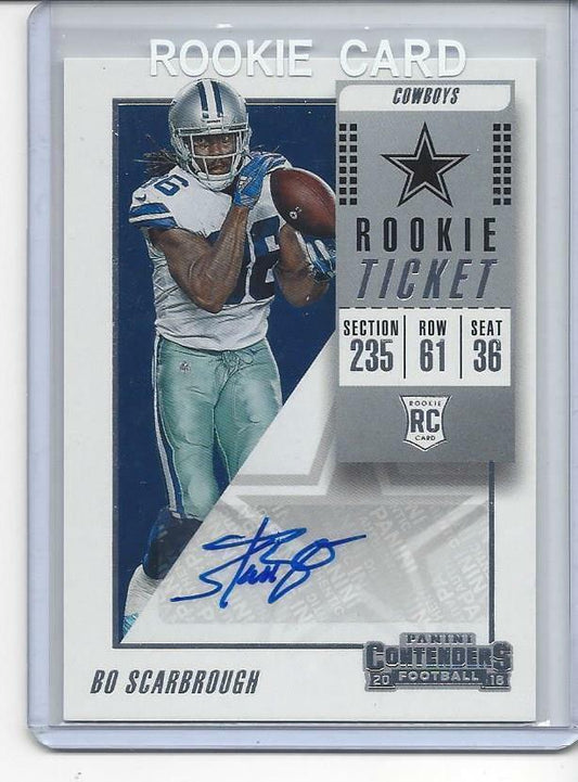 BO SCARBROUGH 2018 PANINI CONTENDERS ROOKIE TICKET TRUE RC AUTO #193