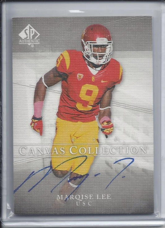 MARQISE LEE 2014 SP AUTHENTIC CANVAS RARE USC ON CARD ROOKIE AUTO RC #43