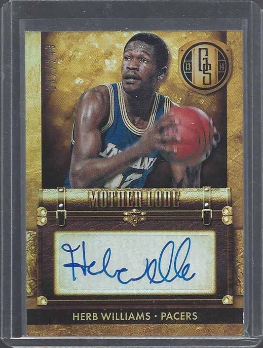 1/1 HERB WILLIAMS 2013-14 GOLD STANDARD MOTHER LODE AUTO #D 32/249 JERSEY #32 !!