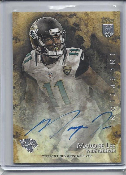 MARQISE LEE 2014 TOPPS INCEPTION JAGUARS ON CARD ROOKIE AUTO RC #14