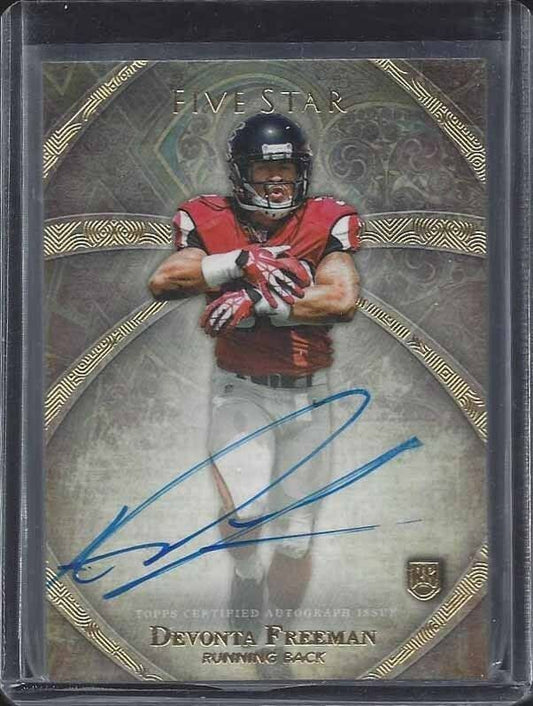 DEVONTA FREEMAN 2014 TOPPS 5 FIVE STAR FALCONS ON CARD ROOKIE AUTO RC