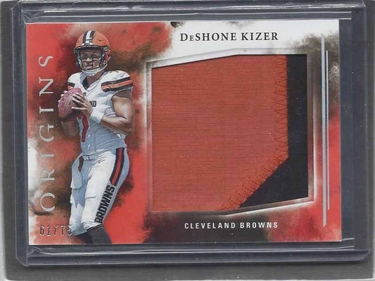 DESHONE KIZER 2017 PANINI ORIGINS ORANGE JUMBO 2 COLOR ROOKIE PATCH RC #D 61/75