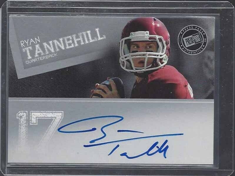 RYAN TANNEHILL 2012 PRESS PASS ON CARD ROOKIE AUTO RC