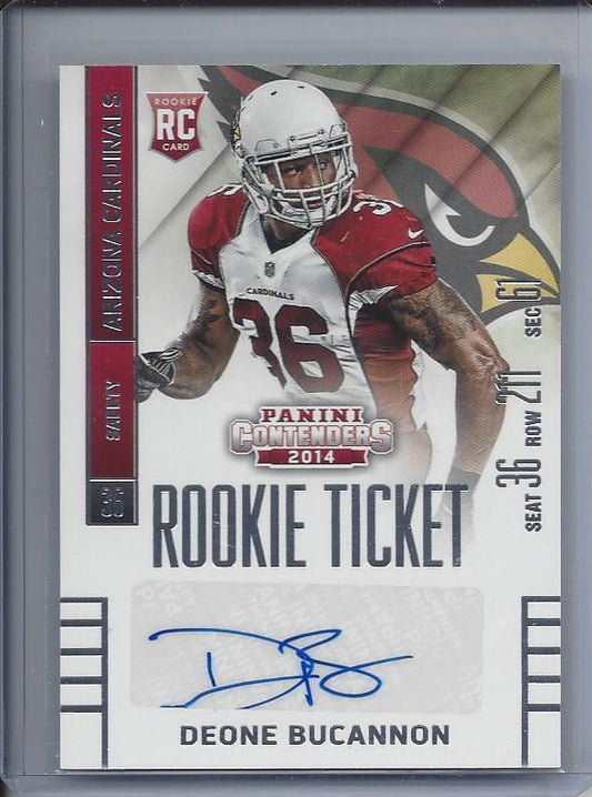 DEONE BUCANNON 2014 PANINI CONTENDERS CARDINALS ROOKIE TICKET TRUE RC AUTO #124