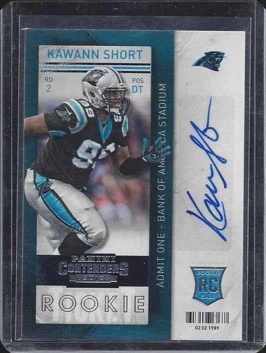 KAWANN SHORT 2013 PANINI CONTENDERS PANTHERS ROOKIE TICKET TRUE RC AUTO #159