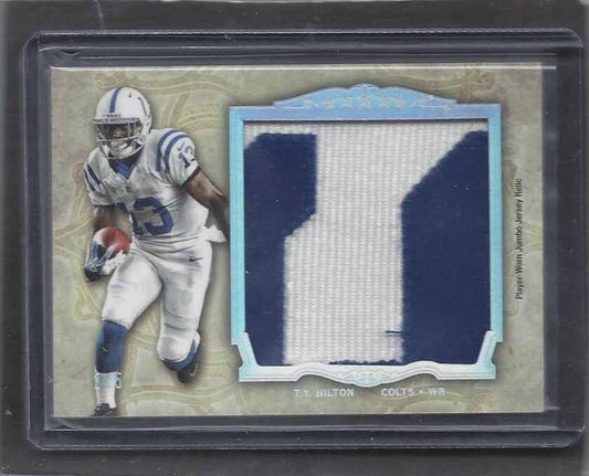 T.Y. HILTON 2012 TOPPS 5 FIVE STAR RAINBOW PLATINUM JUMBO ROOKIE PATCH RC #D 2/5