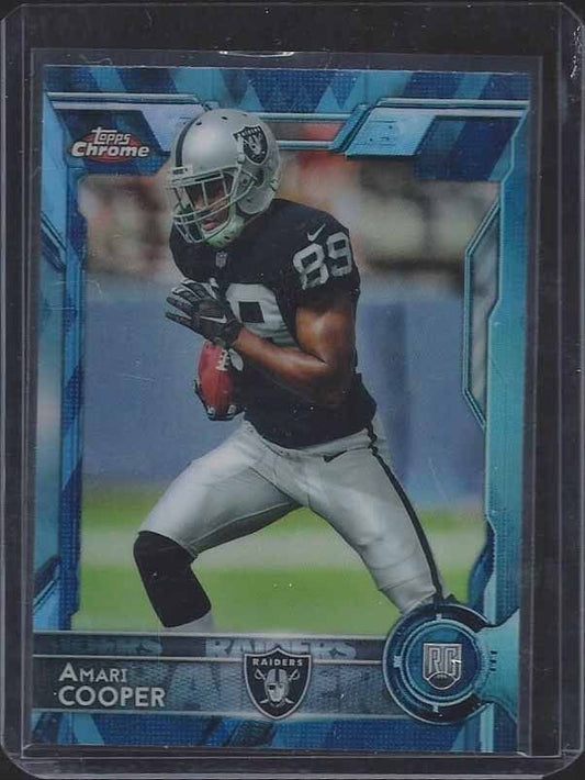 AMARI COOPER 2015 TOPPS CHROME ROOKIE BLUE DIAMOND REFRACTOR RC #115