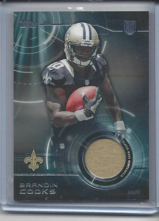 BRANDIN COOKS 2014 TOPPS ROOKIE PATCH SAINTS RC